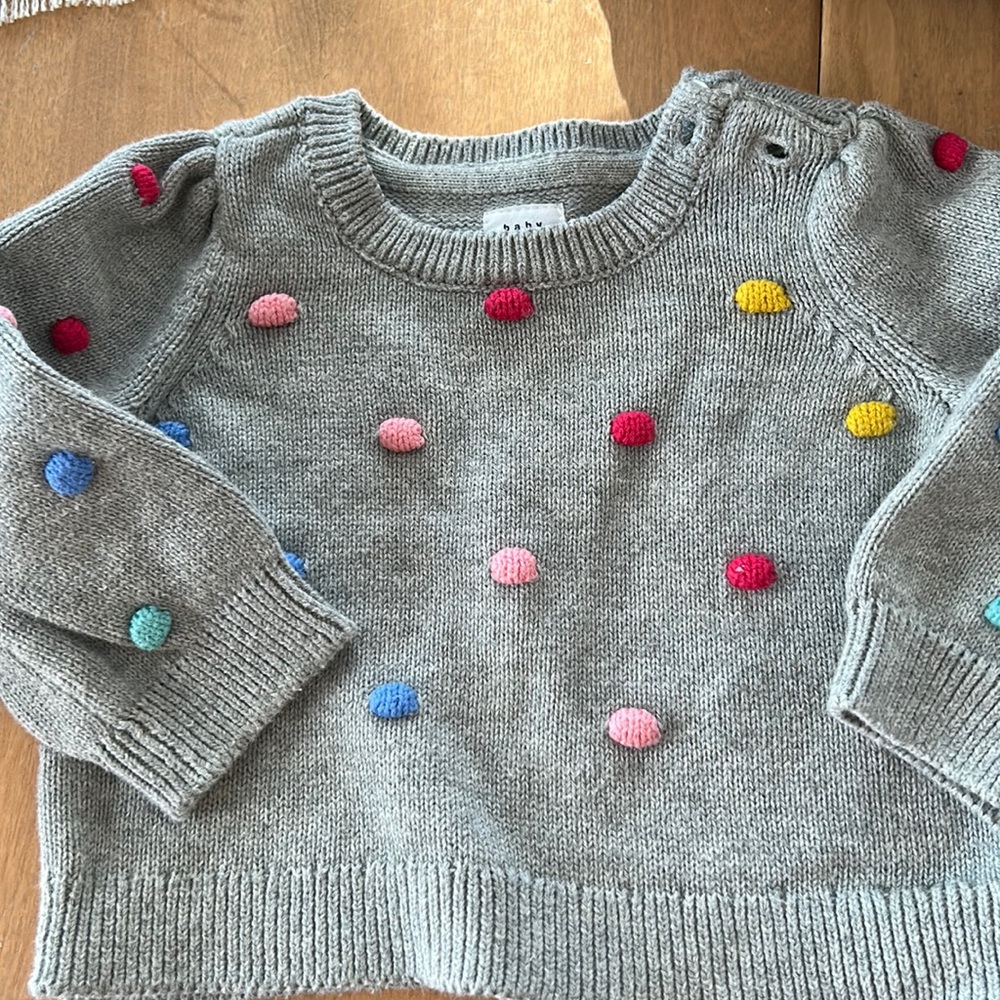 3-6 months clothing sweater, pink jeans blue jeans